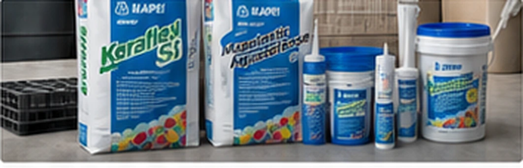 Tile installation and waterproofing materials